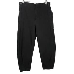 Everlane The Fatigue Barrel Pants Black Size 8 Organic Cotton Linen Blend